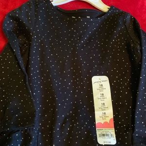 NWT black 18 mo girls top